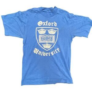Lady's 90s Oxford University Blue Extra Small XS T-Shirt
